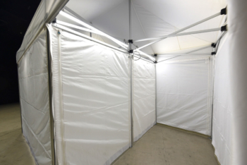 防災用テント設営例、利用例