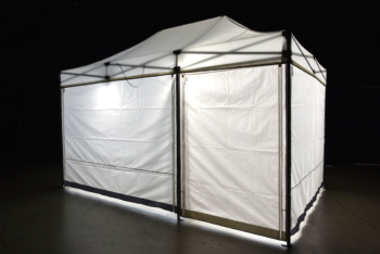 防災用テント設営例、利用例