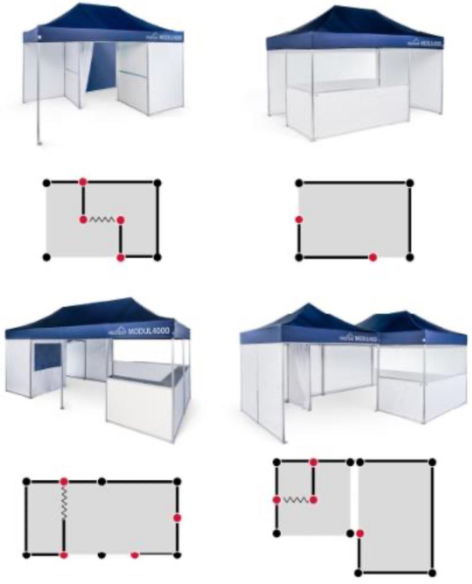 テントの拡張は自由自在